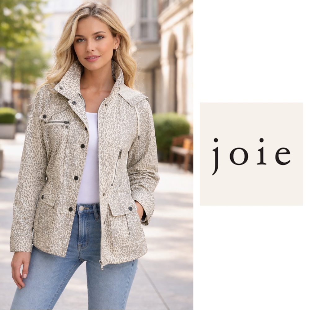 NEW Joie Animal Print Hooded Jacket